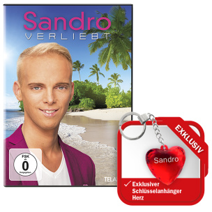 Verliebt + EXKLUSIVER Schlüsselanhänger Herz "SANDRO"