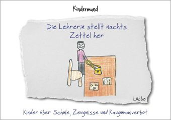 Die Lehrerin stellt nachts Zettel her