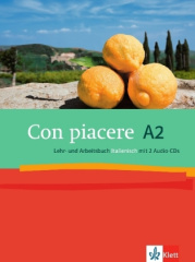 Con piacere A2, Lehr- und Arbeitsbuch Italienisch, m. 2 Audio-CDs