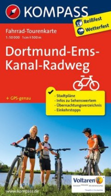 Kompass Fahrrad-Tourenkarte Dortmund-Ems-Kanal-Radweg