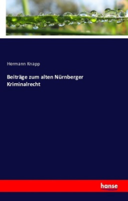 Beiträge zum alten Nürnberger Kriminalrecht