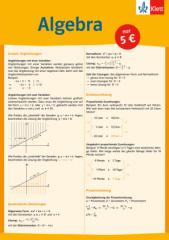 Mathematik auf einen Blick, Algebra