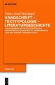 Handschrift - Texttypologie - Literaturgeschichte