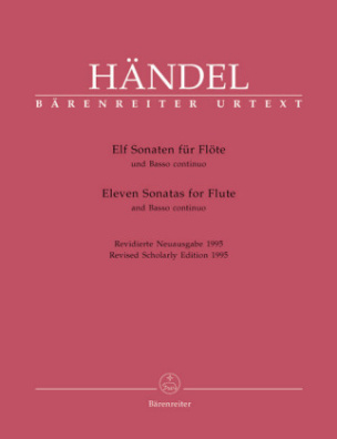 Elf Sonaten für Flöte und Basso continuo. Eleven Sonatas for Flute and Figured Bass, 2 Hefte