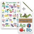 Das bunte Kinder-ABC - Set in Druckschrift, 3 Teile