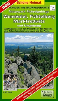 Doktor Barthel Karte Wander- und Radwanderkarte Naturpark Fichtelgebirge, Wunsiedel, Fichtelberg, Marktredwitz und Umgebung