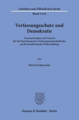 Verfassungsschutz und Demokratie.