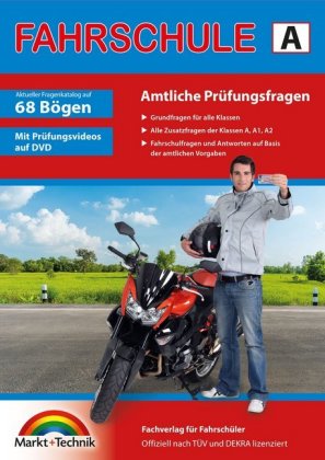 Führerschein Fragebogen Klasse A, A1, A2 - Motorrad Theorieprüfung original amtlicher Fragenkatalog auf 68 Bögen