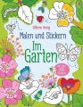 Malen und Stickern: Im Garten