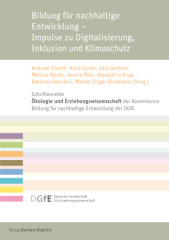 Bildung für nachhaltige Entwicklung - Impulse zu Digitalisierung, Inklusion und Klimaschutz