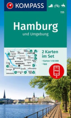 KOMPASS Wanderkarte 725 Hamburg und Umgebung 1:50000 (2 Karten im Set)