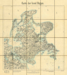 Historische Karten: Die Insel Rügen 1889 (gerollt)