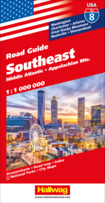 Southeast Middle Atlantic, Appalachian Mts. Nr. 08 USA Road Guide 1:1 Mio.