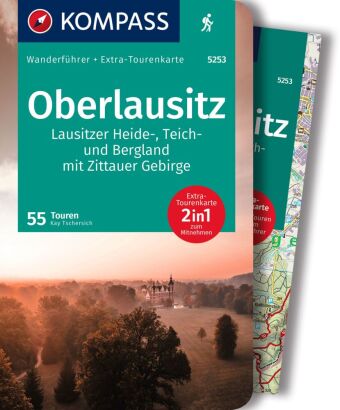 KOMPASS Wanderführer 5253 Oberlausitz, Lausitzer Heide-, Teich- und Bergland, mit Zittauer Gebirge, 55 Touren