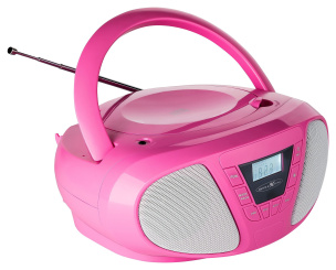 Boombox-Radio mit CD pink
