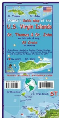 Franko Maps Franko's Guide Map of the U.S. Virgin Islands, St Thomas & St. John