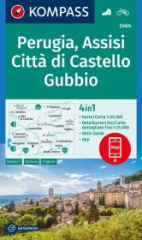 KOMPASS Wanderkarte 2464 Perugia, Assisi, Città di Castello, Gubbio 1:50.000