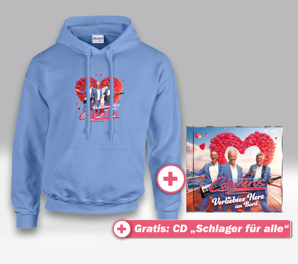 Verliebtes Herz an Bord Fan-Set Kapuzenpulli (M) + CD + GRATIS CD