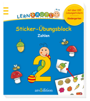 Lernraupe - Sticker-Übungsblock Zahlen