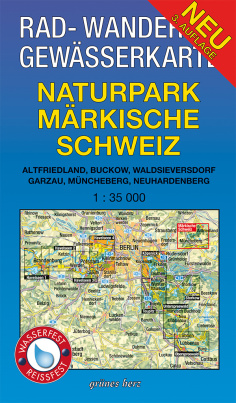 Rad-, Wander- und Gewässerkarte: Naturpark Märkische Schweiz